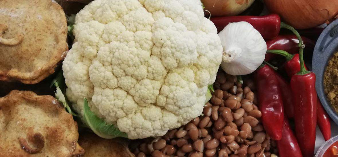 Homemade South American Bean & Cauliflower Vegan Pie